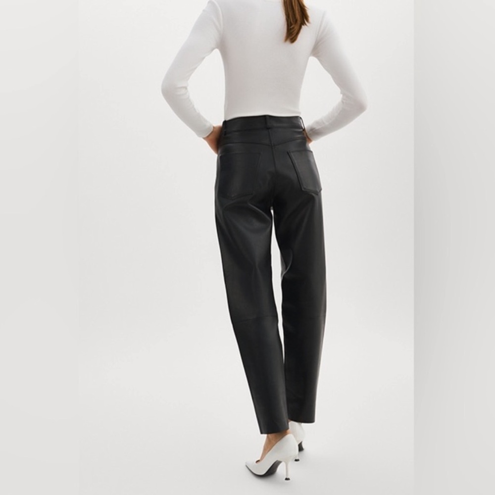 Lamarque Black Leather Pants - Picture 4 of 12
